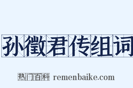孙徵君传组词是什么意思的图片